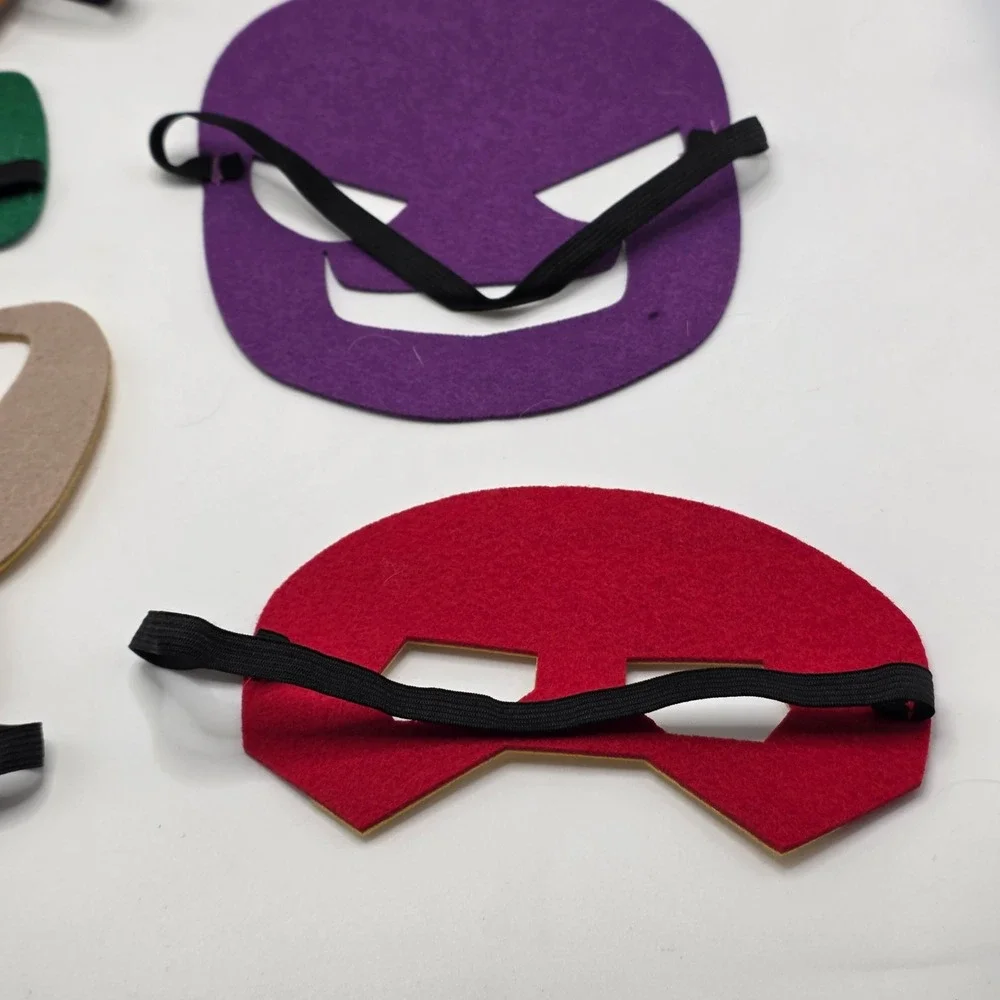 Superhero Felt Masks Kids 6pc Set Groot Thanos Loki Iron Man Green Lantern Party